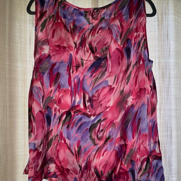 Womens Elementz Pink/Purple Sleeveless Blouse NWT Size XL - Picture 4 of 4